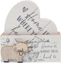 Lesser & Pavey Love & Affection Highland Cow Wooden Coasters For Office Home & Kitchen | Lovely Coaster Set For Decorative Home Accessories Drinks Coasters For Tea & Coffee
