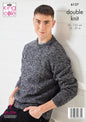 King Cole Men’s & Children's Knitting Pattern Double Knit Sweaters (6137), 22” – 52” (56 cm – 132cm) Chest