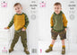 King Cole Boy's Easy Knitting Pattern, Double Knit Sweater and Hoodie (6176), 22” – 30” (56cm – 76cm)