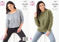 King Cole Women's Knitting Pattern, Double Knit Sweaters (6189), 34” – 46” (86cm – 117cm)
