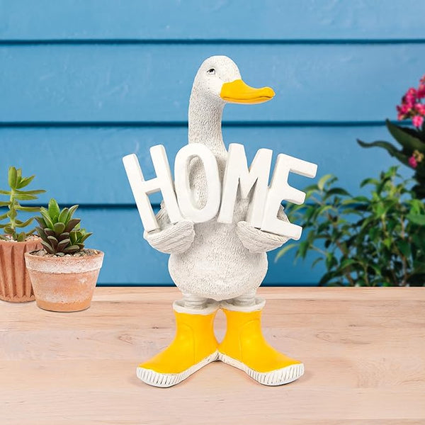 The Leonardo Collection Quackers Duck Home Figurine For Home & Office | Home Decor Ornaments Gift For Women & Men | Beautiful Figurine For Indoor & Outdoor | Living Room Decor Ornaments