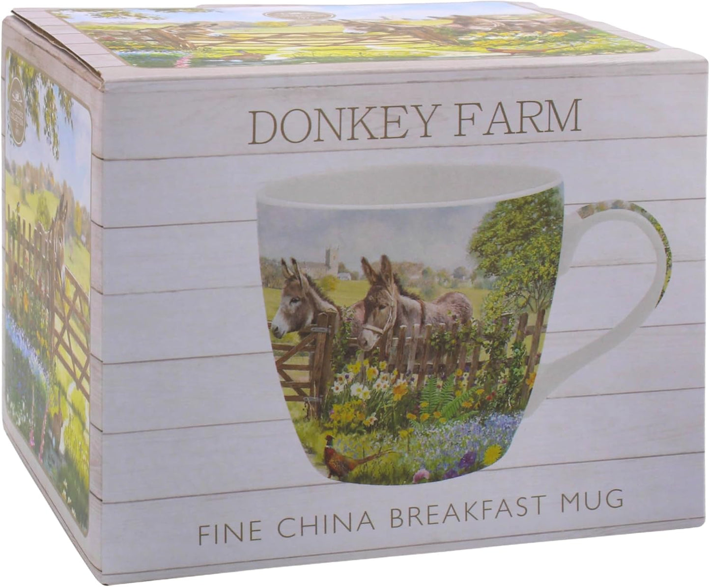 The Leonardo Collection Donkey Mug Macneil Studios, Tea and Coffee Mugs for Hot Drinks | Fine China Printed Mugs