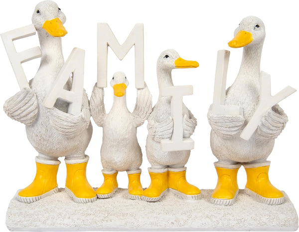 The Leonardo Collection Quackers Duck Family Figurine For Home & Office | Home Decor Ornaments Gift For Women & Men | Beautiful Figurine For Indoor & Outdoor | Living Room Decor Ornaments