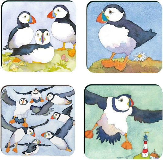 Emma Ball - "Puffins - Assorted Coasters - Set of 4