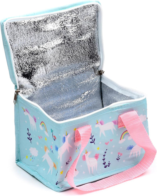 Puckator RPET Cool Bag Lunch Bag Unicorn Magic Themed - Made from Recycled Plastic Bottle - Insulated Lunch Bag for Women Men Children - Lunch Box Bag for Work & School - Beach Picnic Accessories