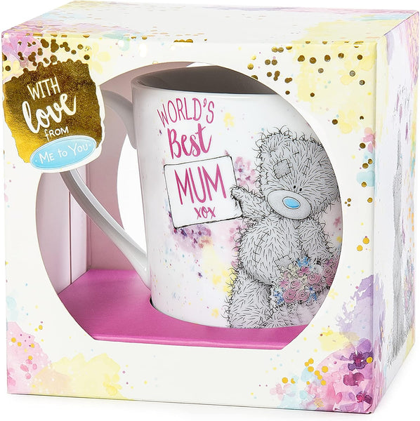 Me to You AGM01053 Tatty Teddy 'World's Best Mum' Mug in a Gift Box - Official Collection, Blue,