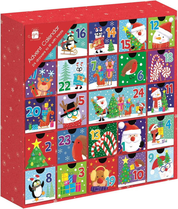 Giftmaker Fill Your Own Christmas Advent Calendar Cute Festive Santa & Friends
