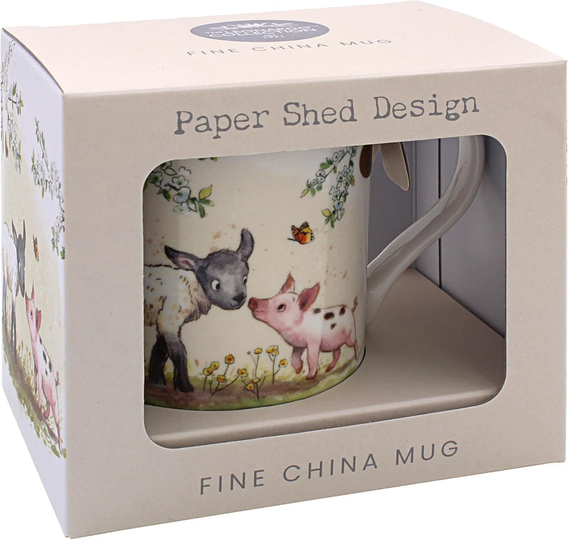 Paper Shed Design Lamb & Piglet Stylish Ceramic Mugs