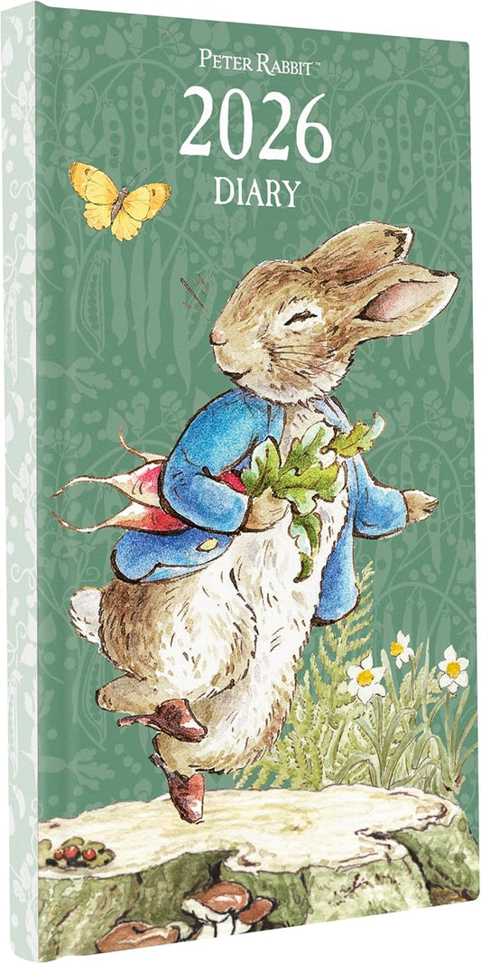 Peter Rabbit 2026 Slim Weekly Diary | Hardback Pocket Planner with Beatrix Potter Artwork | Week-to-View Organiser with Notes Section