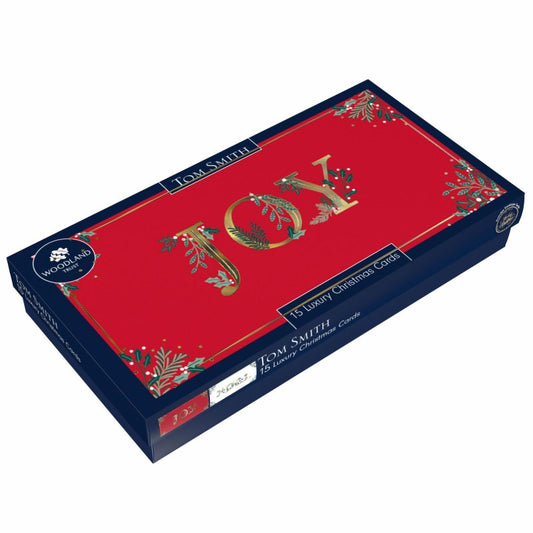 TOM SMITH LUXURY BOXED CARDS  15 PACK  JOY  VERSE