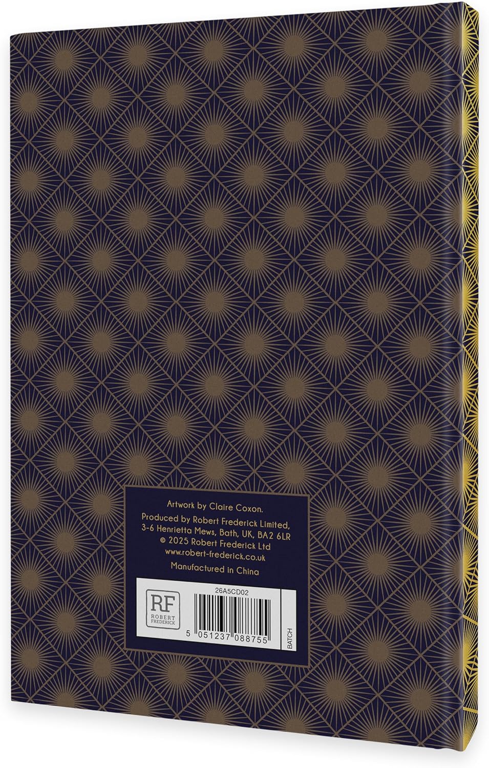 Art Deco 2026 A5 Weekly View Diary | Hardback Organiser with Claire Coxon Artwork | Planner for Appointments, Notes & Scheduling
