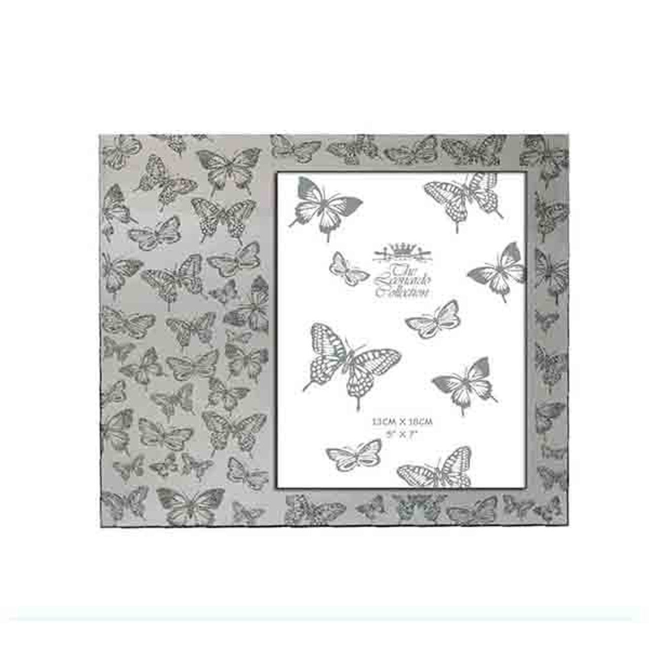 Silver Glitter Butterfly Frame 5x7 by Leonardo Collection