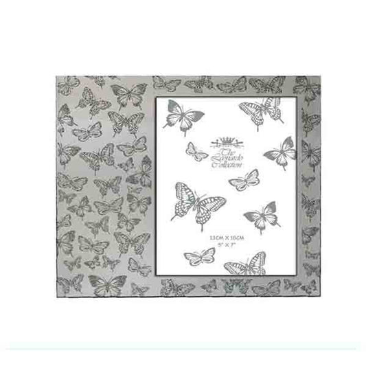 Silver Glitter Butterfly Frame 5x7 by Leonardo Collection