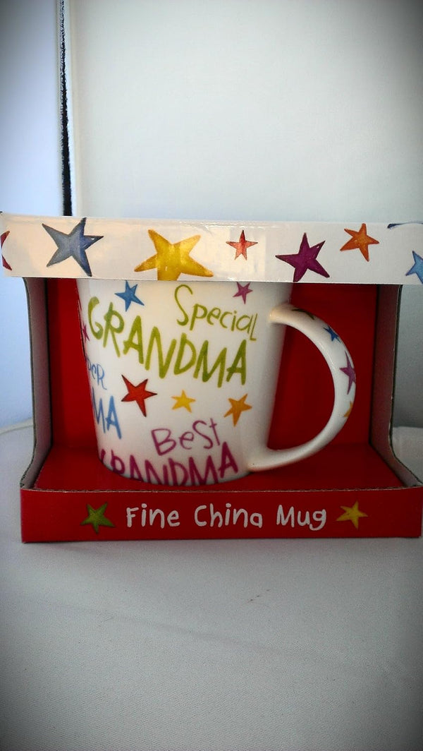 Super Grandma Rainbow Mug, Best, Special Grandma, Boxed