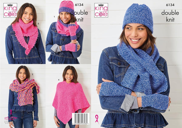 King Cole Accessories Knitting Pattern Double Knit (6134) Sizes: Various