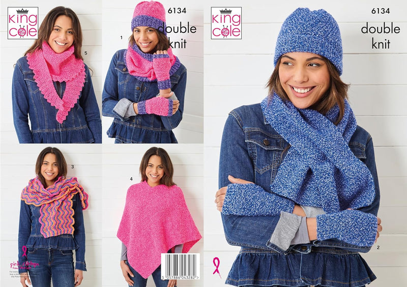 King Cole Accessories Knitting Pattern Double Knit (6134) Sizes: Various