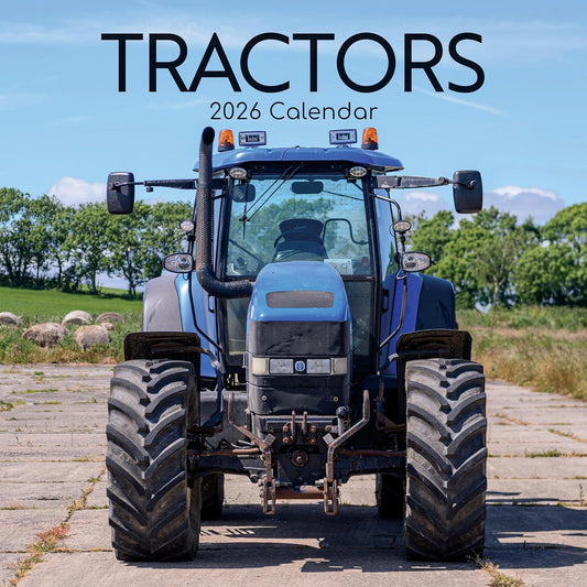 TGSC | Tractors 2026 Calendar 16 Month (Sept 2025-Dec 2026) Family Square Wall 2026 UK | Planner with Large Grid for Home or Office Organisation - 2026/2025 UK
