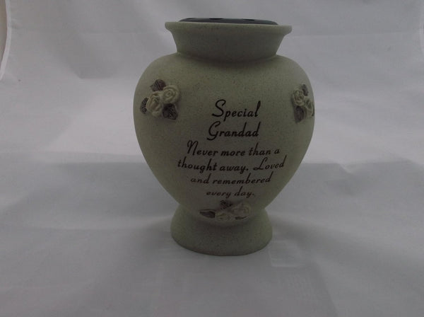 David Fischhoff Special Grandad Heart Rose Bowl, Stone, Grey,