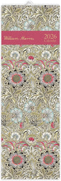 William Morris 2026 Slim Wall Calendar | Monthly Planner Featuring Classic Prints Like Strawberry Thief, Cray & Blackthorn