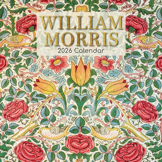 TGSC | William Morris 2026 Calendar 16 Month (Sept 2025-Dec 2026) Family Square Wall Calendar 2026 UK | Planner with Large Grid for Home or Office Organisation - Art 2026/2025 Calendar UK