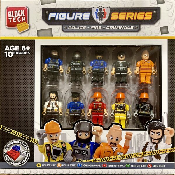 Block Tech 10 POLICE. FIRE  .  CRIMINALS   Figures Set | Compatible with Major Brands