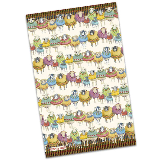Emma Ball Sheep in Jumpers Cotton Tea Towel  cf 101