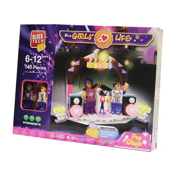 BLOCK TECK Girls pop stage  Set of bricks 145 pcs. & 2 figures – Grafix