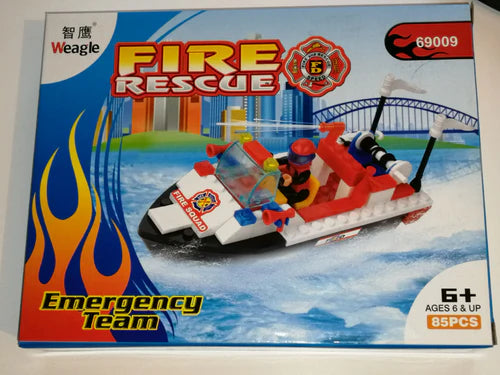 Weagle fire rescue boat building blocks