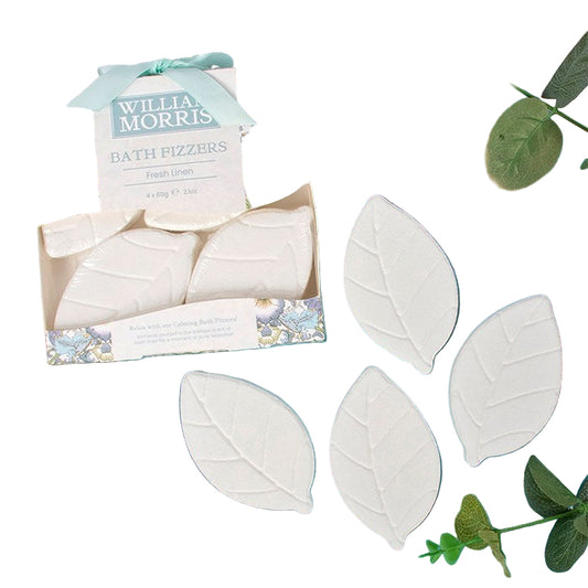 The Leonardo Collection William Morris Lodden Bath Fizzers for Women & Men| Cruelty-Free Bath Bombs with Soothing Fragrance | Moisturising Vegan Ingredients Bubble Bath for Teenagers & Adults