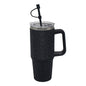 Black Diamante Drinks Cup for Hot Or Cold Drinks | Large Thermal Travel Mug with Lid & Straw for Office, Gym, Home Or Travel | Insulated Tumbler Coffee Cups for Daily Use