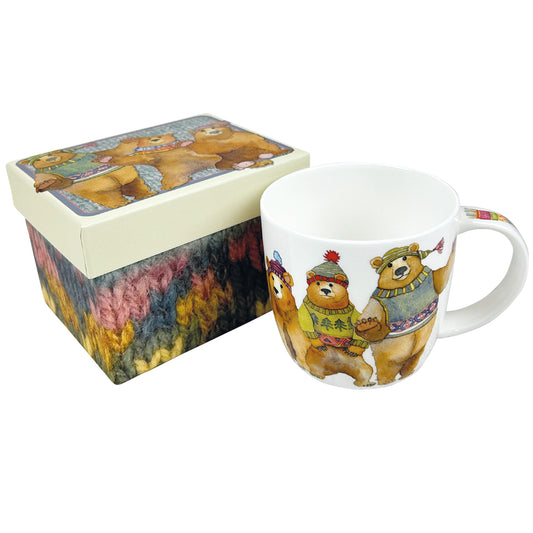 Woolly Bears Bone China Mug with Gift Box