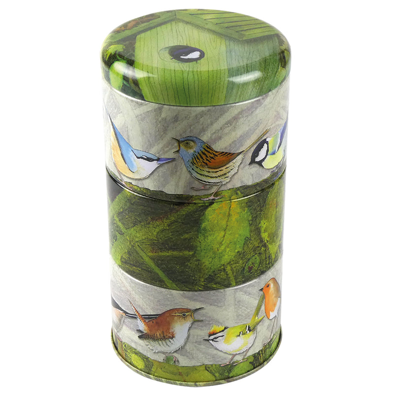 BRITISH BIRDS TALL STACKER TIN T280