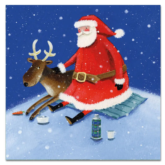 SANTA & REINDEER CHRISTMAS 6 CARD PACK SKU: XM85