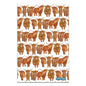 Emma Ball "Highland Coos Pure cotton tea towel. Printed in the UK.