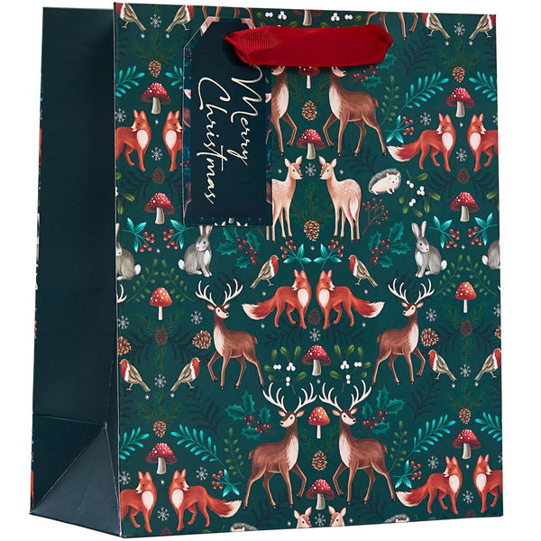 Woodland Animals Christmas Gift Bag