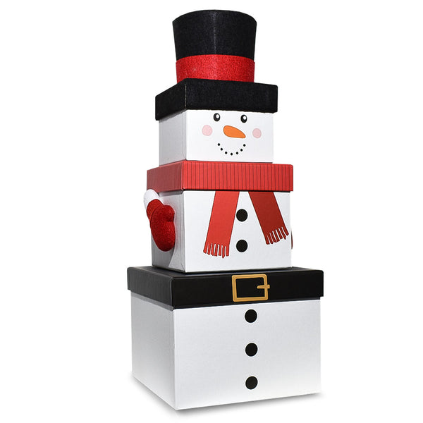 Snowman Gift Box - Set Of 3  one from stock 2 styles