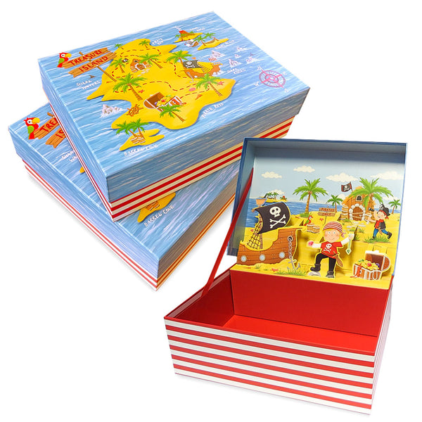 Gift Box Pop Up 3D Set Of 2 Pirate