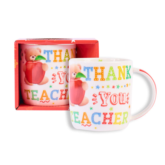 Mug 13.5oz Bear with Text Thank You Teacher