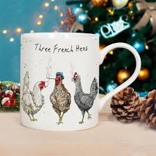 Bewilderbeest Three French Hens Mug