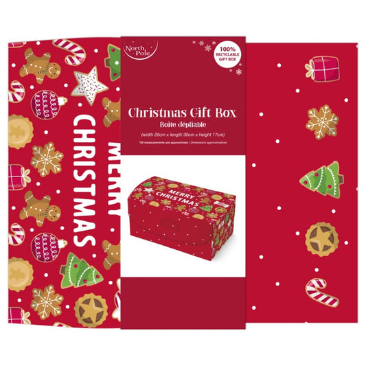Christmas Gingerbread Flat Pack Box