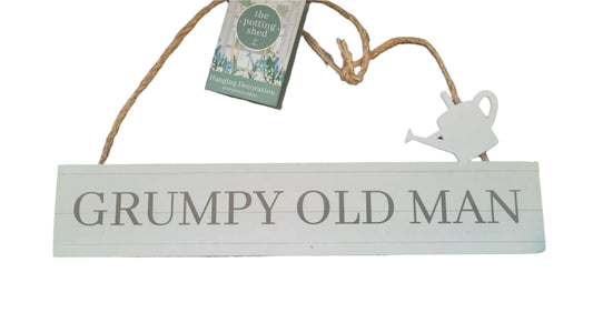 The Potting Shed Hanging Garden Signs 26cm Garden Shed   grumpy old man