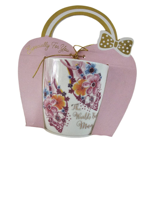 especially for  you  worlds  best   mum    mug   shoe  flowers        design