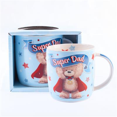 Bear With Text Super Dad  mug