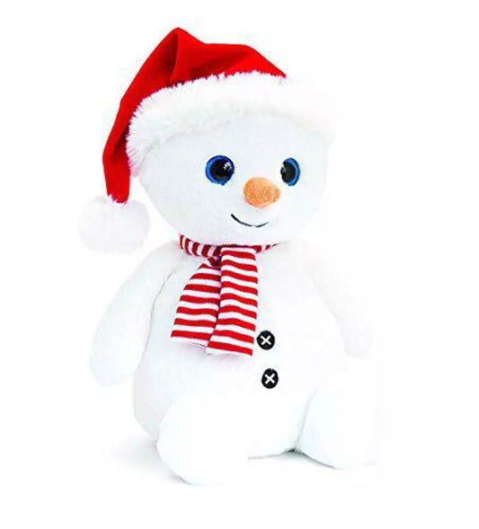 KEEL 35CM SNOWMAN WITH HAT SCARF
