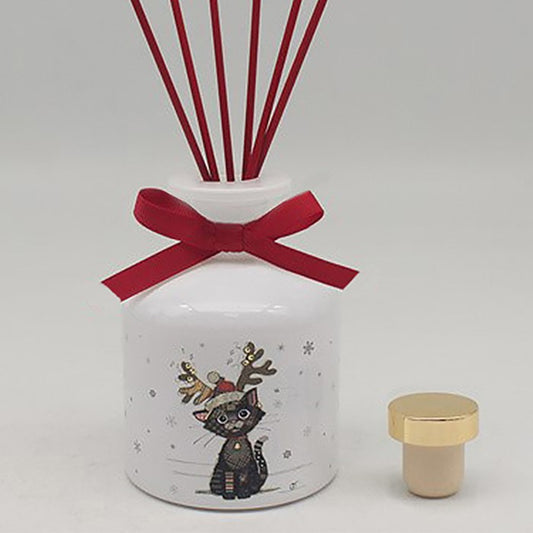 Lesser & Pavey Bug Art Christmas kitten  Reed Diffuser LP54160