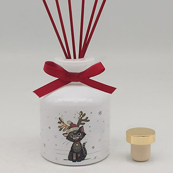 Lesser & Pavey Bug Art Christmas kitten  Reed Diffuser LP54160