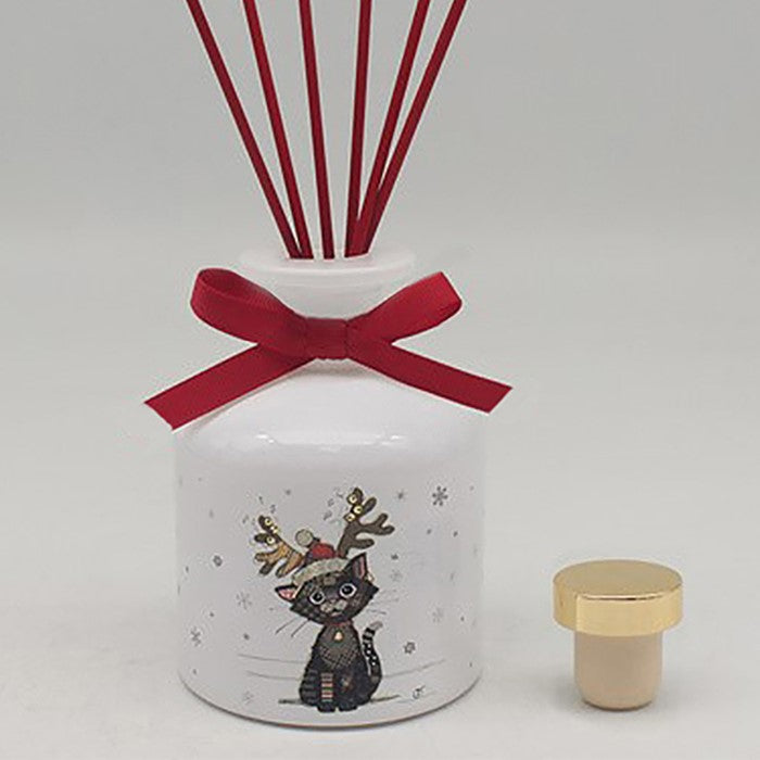 Lesser & Pavey Bug Art Christmas kitten  Reed Diffuser LP54160