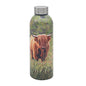 Lesser &amp; Pavey 500ml Designed Stainless Steel Water Bottle&nbsp; Eco Friendly Stainless Steel Bottle With Lid&nbsp; Stainless Steel Bottles For Office, Sports or On The Go (Highland Cow)