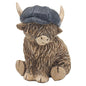 Happy Highland Cow Ornament Wearing Flat Cap