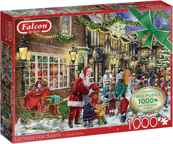 Jumbo, Falcon de luxe – Letters for Santa, Jigsaw Puzzles for Adults, 2 x 1000 Pieces